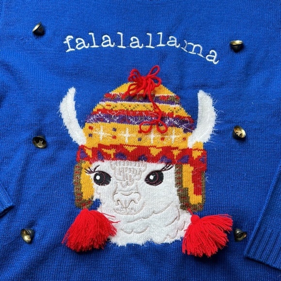 Women’s Christmas Llama Sweater Size S/M - Picture 2 of 7